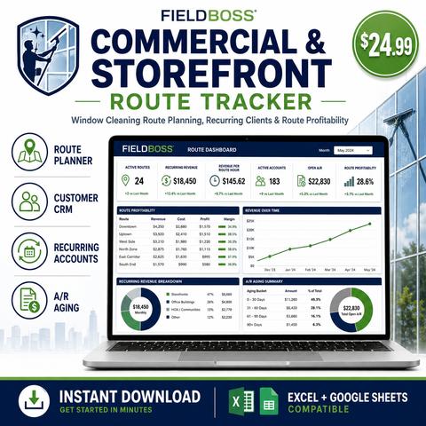 Commercial storefront route tracker workbook preview